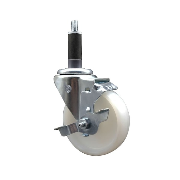 4'' Nylon Swivel 1'' Expanding Stem Caster with Brake